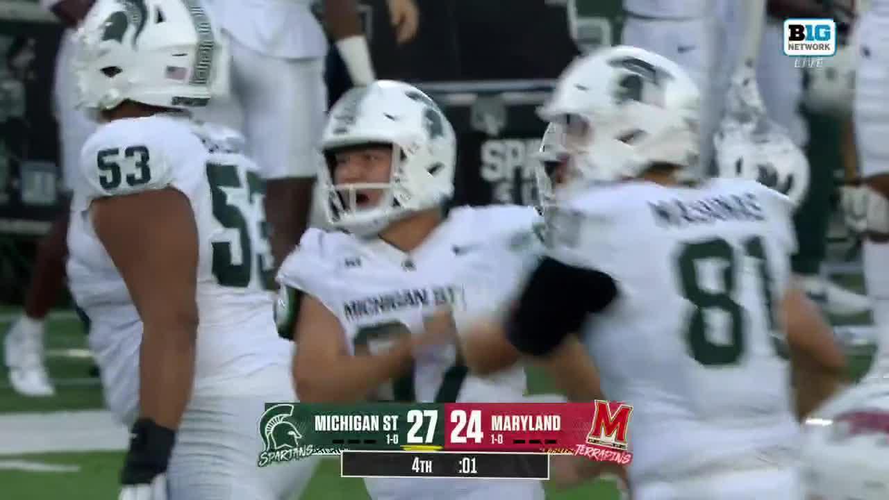 Jonathan Kim's field goal secures Michigan State win in final second