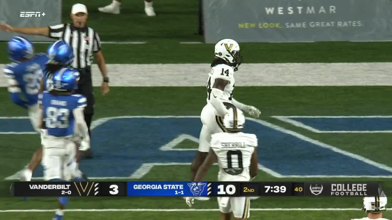 Georgia State gets a safety after Vanderbilt botches kickoff return