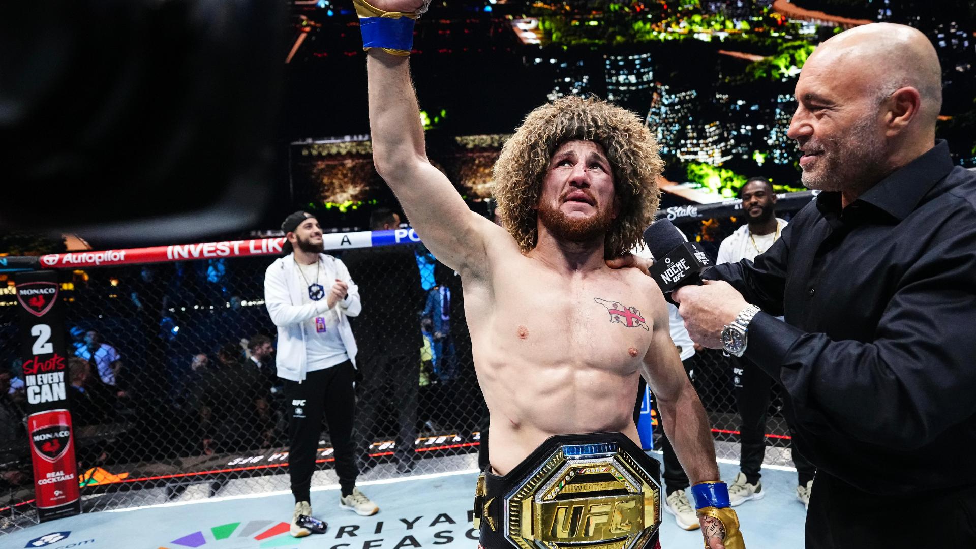 Merab Dvalishvili claims bantamweight crown with defeat of Sean O'Malley