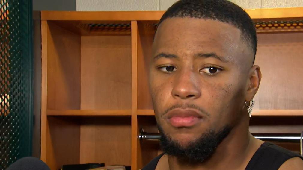 Saquon Barkley takes blame for late drop: 'I let my team down today'