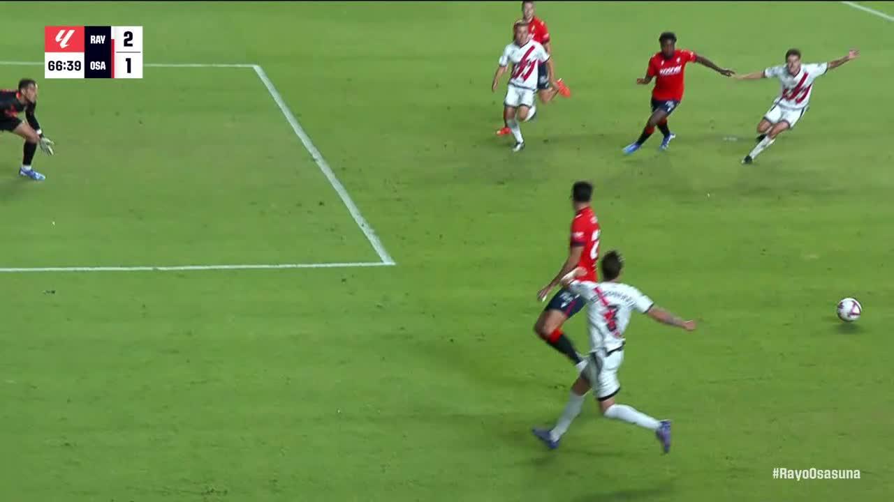 Andrei Ratiu finds the back of the net for Rayo Vallecano