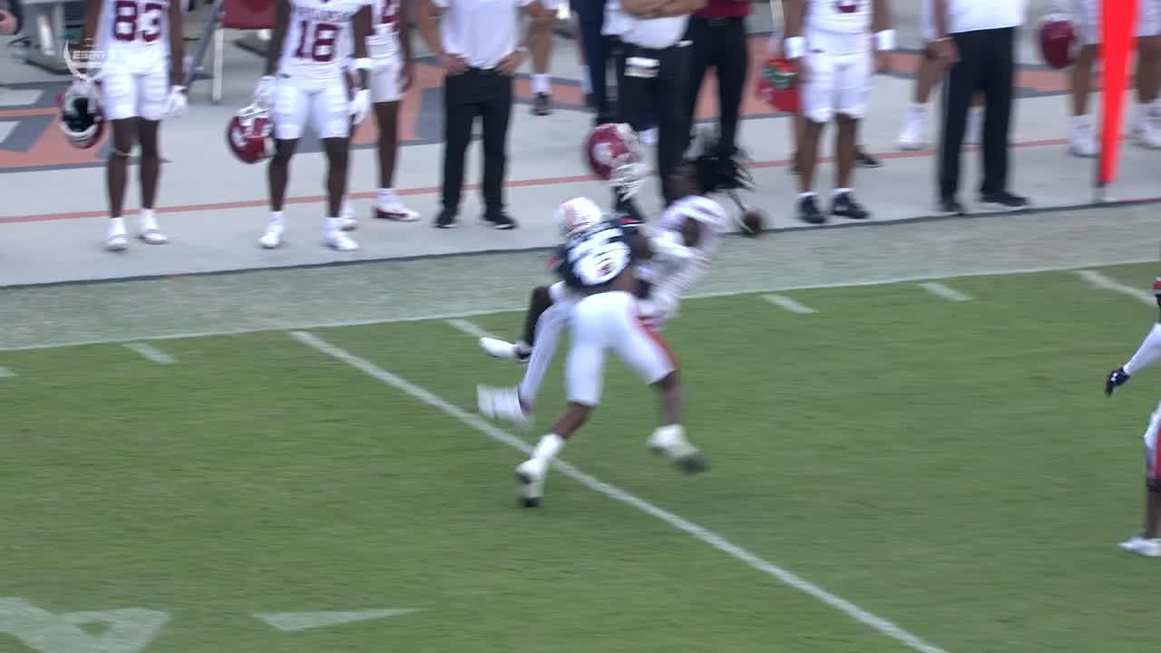 Champ Anthony hits Andrew Armstrong so hard his helmet pops off