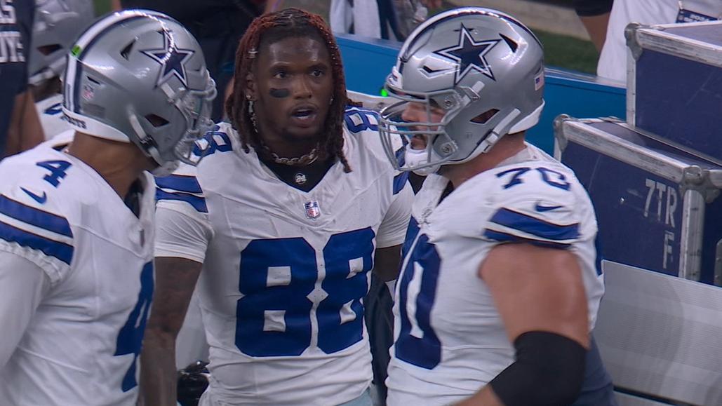 CeeDee Lamb, Dak Prescott have heated exchange on sideline