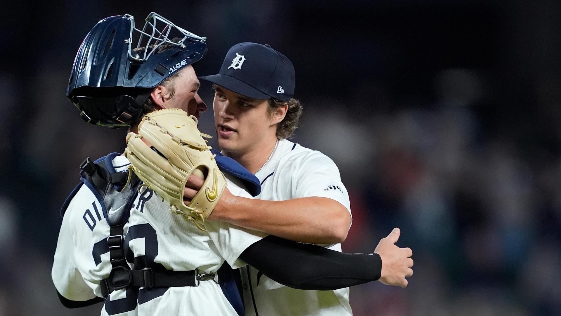 Jackson Jobe finishes off win for Tigers in his MLB debut