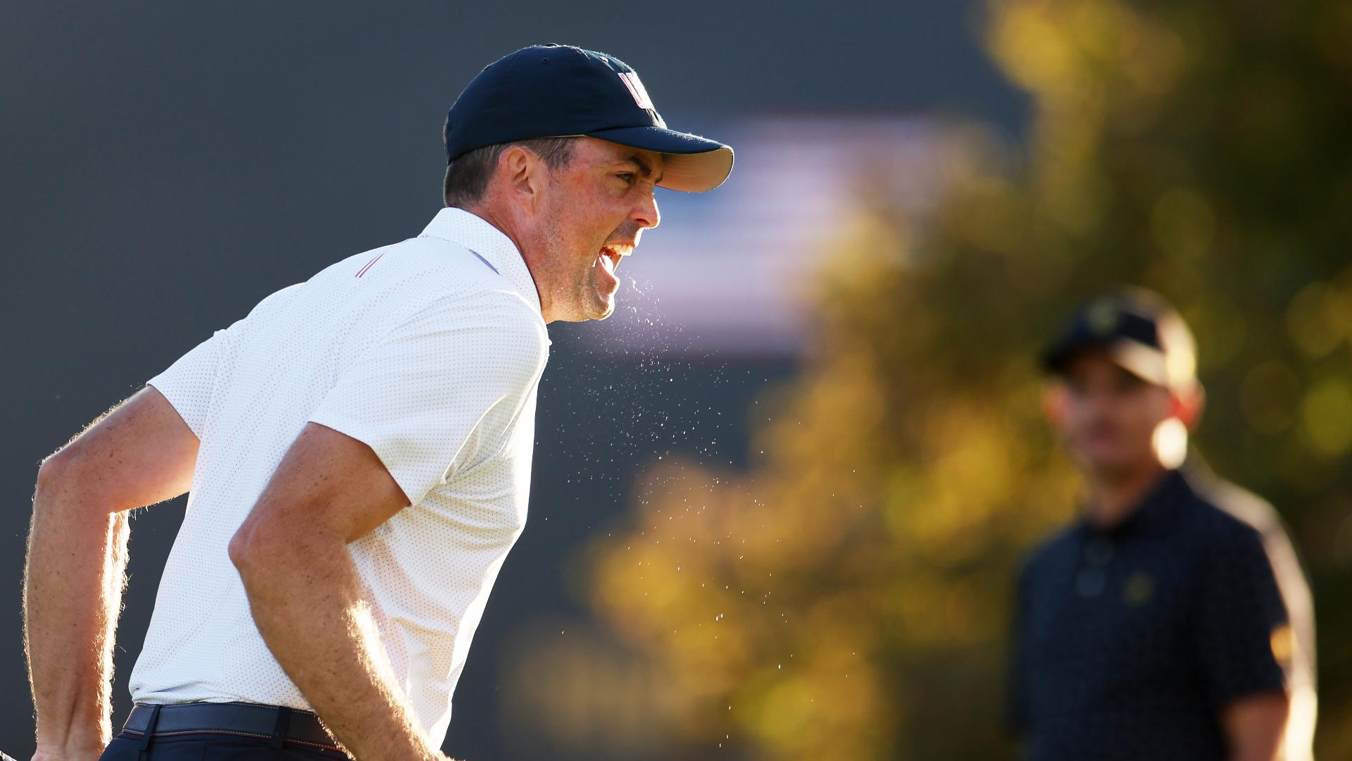 Keegan Bradley amped after putting USA up 5-0 in Presidents Cup