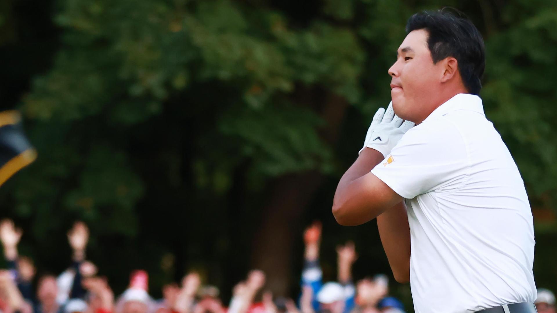 'Oh wow!' Si Woo Kim channels Steph Curry after a miraculous flop to pull even