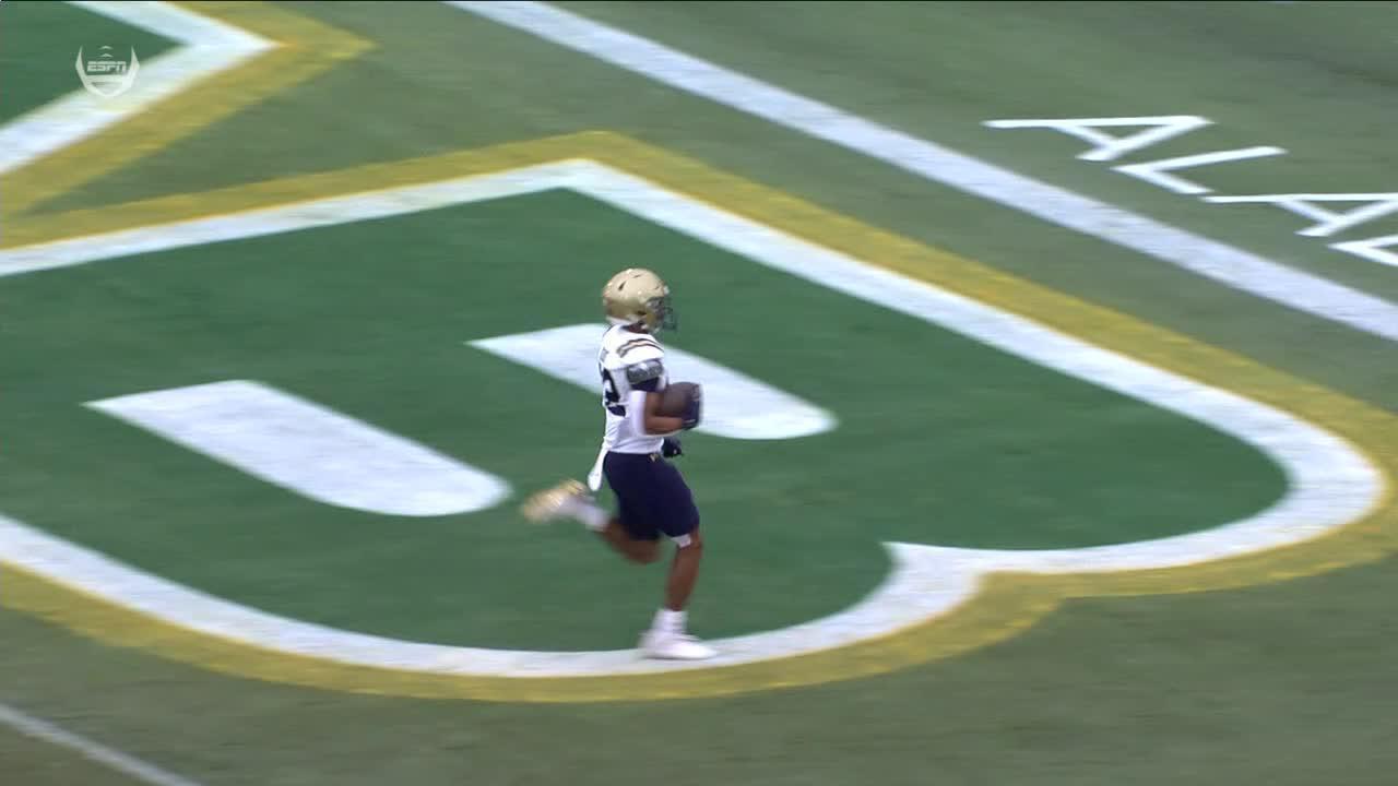 Blake Horvath launches 77-yard pass to Nathan Kent for Navy TD