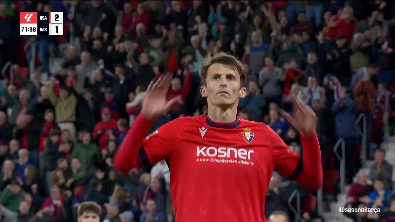 Osasuna restores 2-goal advantage from the spot