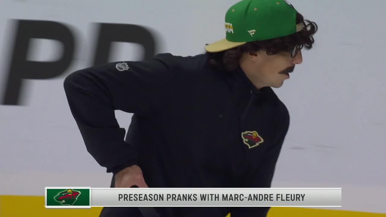 Marc-Andre Fleury moonlights as ice crew in preseason prank