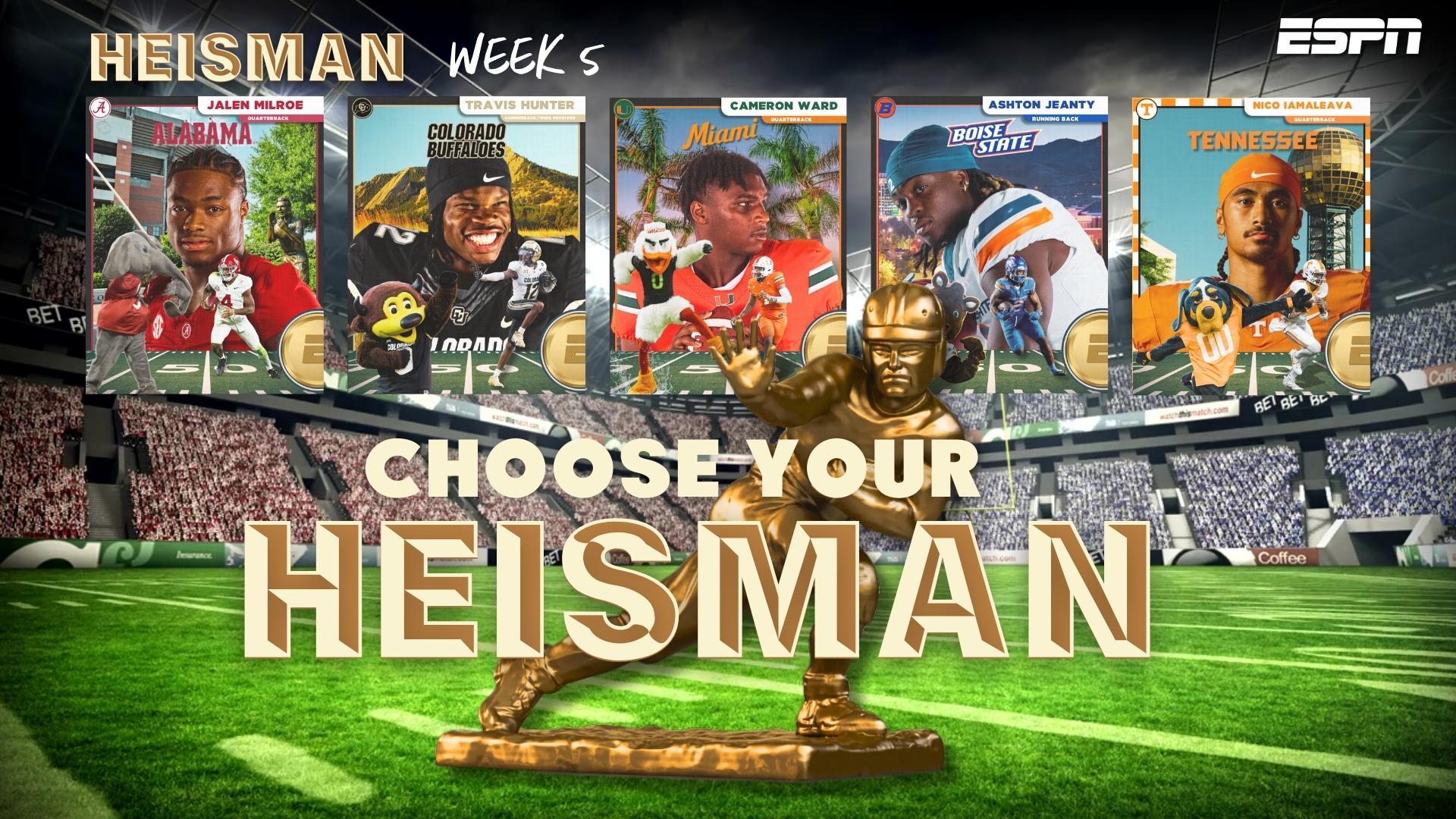 Choose your Heisman: A look at your top contenders after Week 5