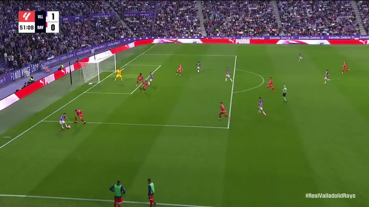 Selim Amallah finds the back of the net for Real Valladolid