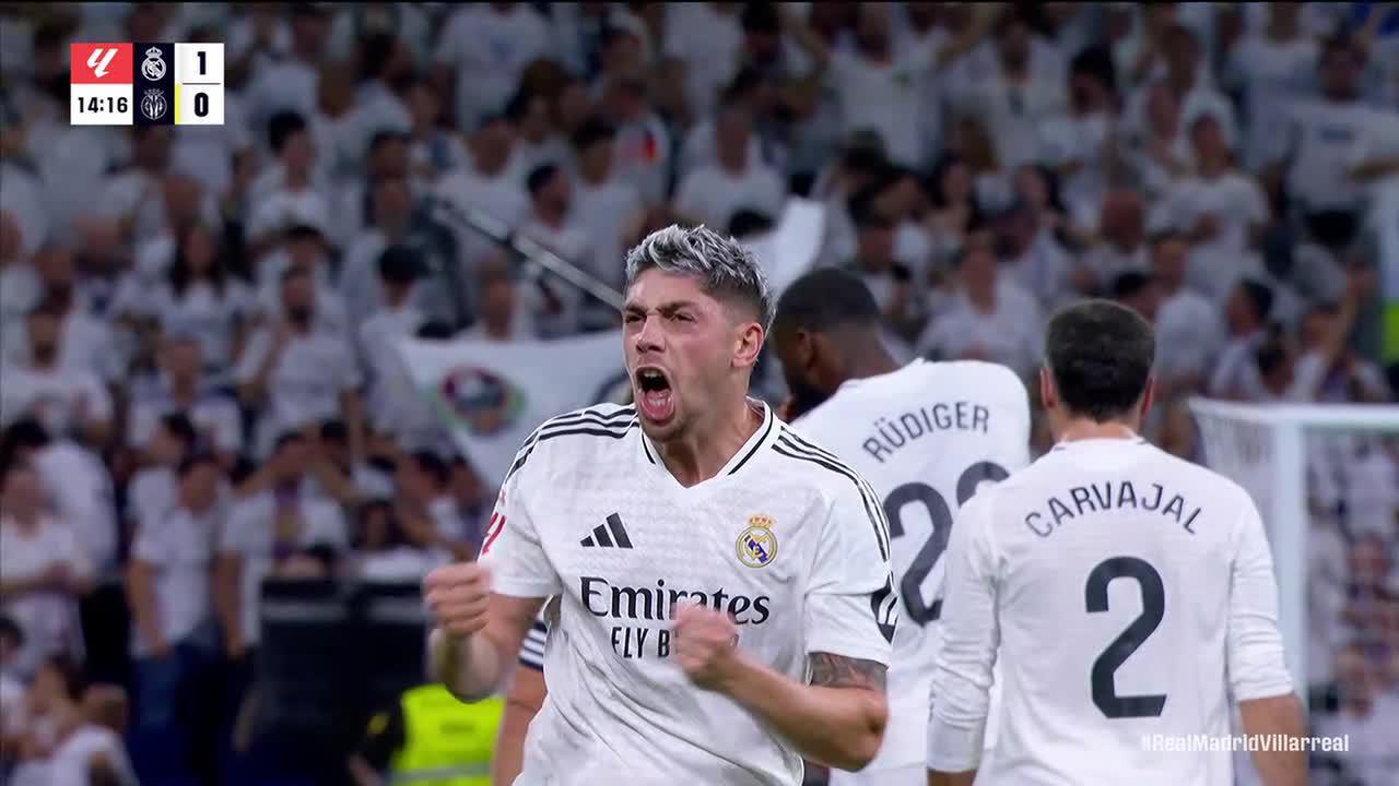 Federico Valverde scores to give Real Madrid the early lead