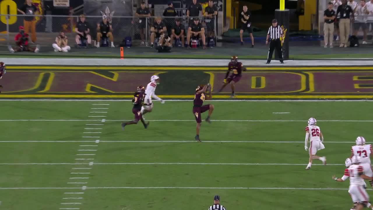 Cam Rising picked off as Arizona State pulls off stunning upset