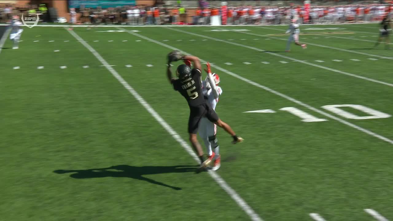 Wake Forest's Horatio Fields gets up for a 31-yard TD