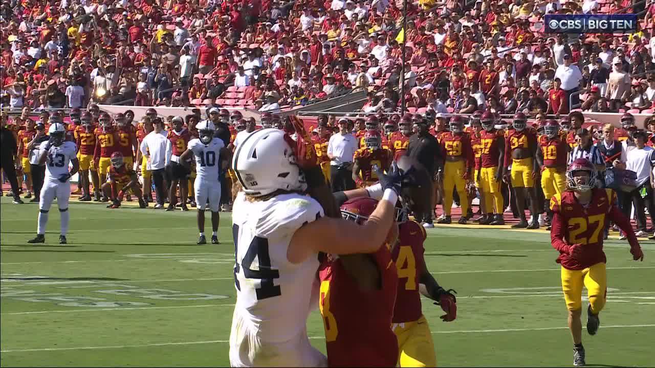 Tyler Warren makes miraculous catch for Penn State TD on trick play