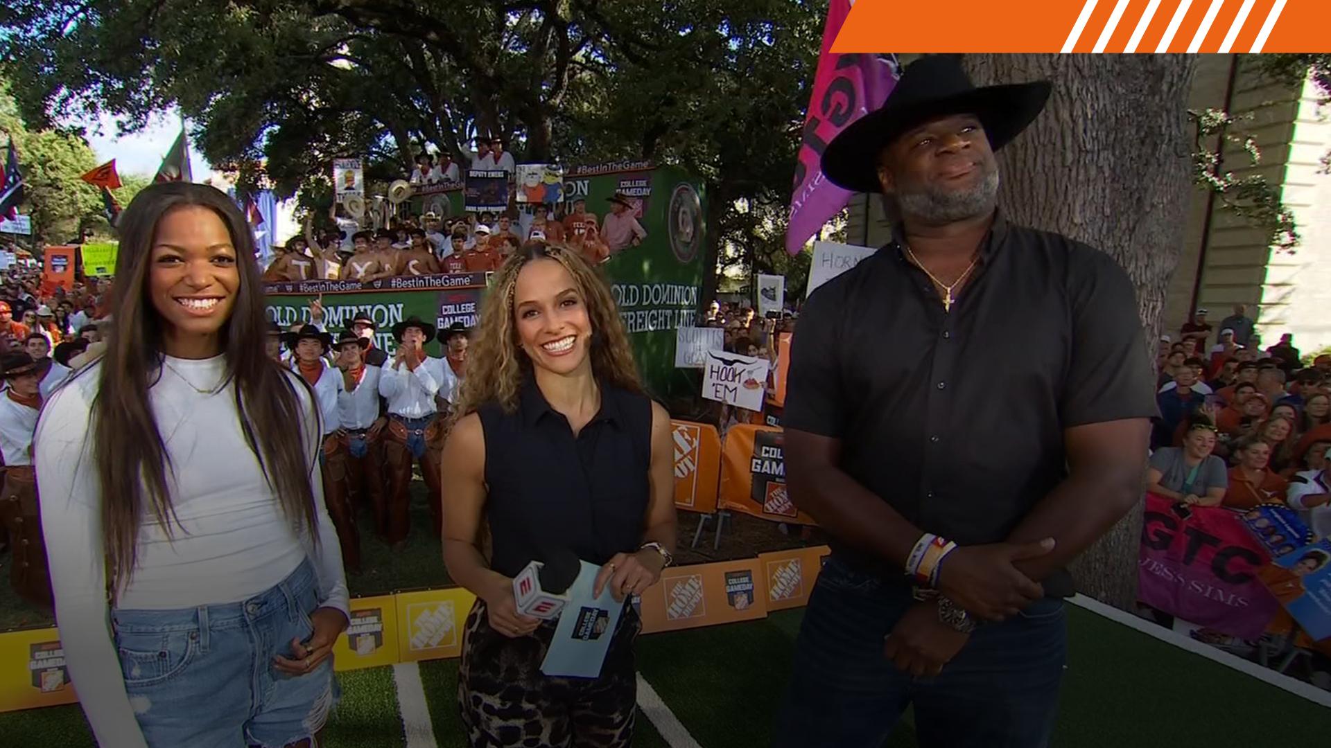 Gabby Thomas and Vince Young support Longhorns on CGD