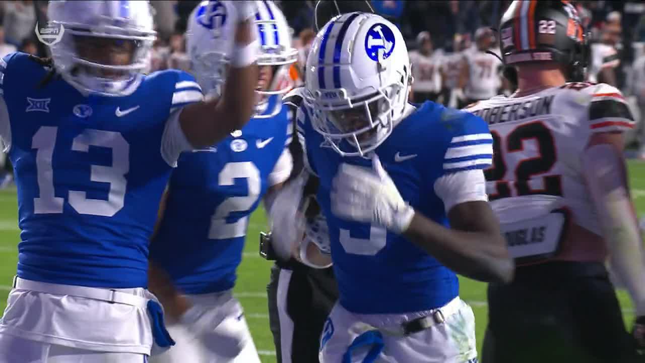 BYU fans go wild on late game-winning TD