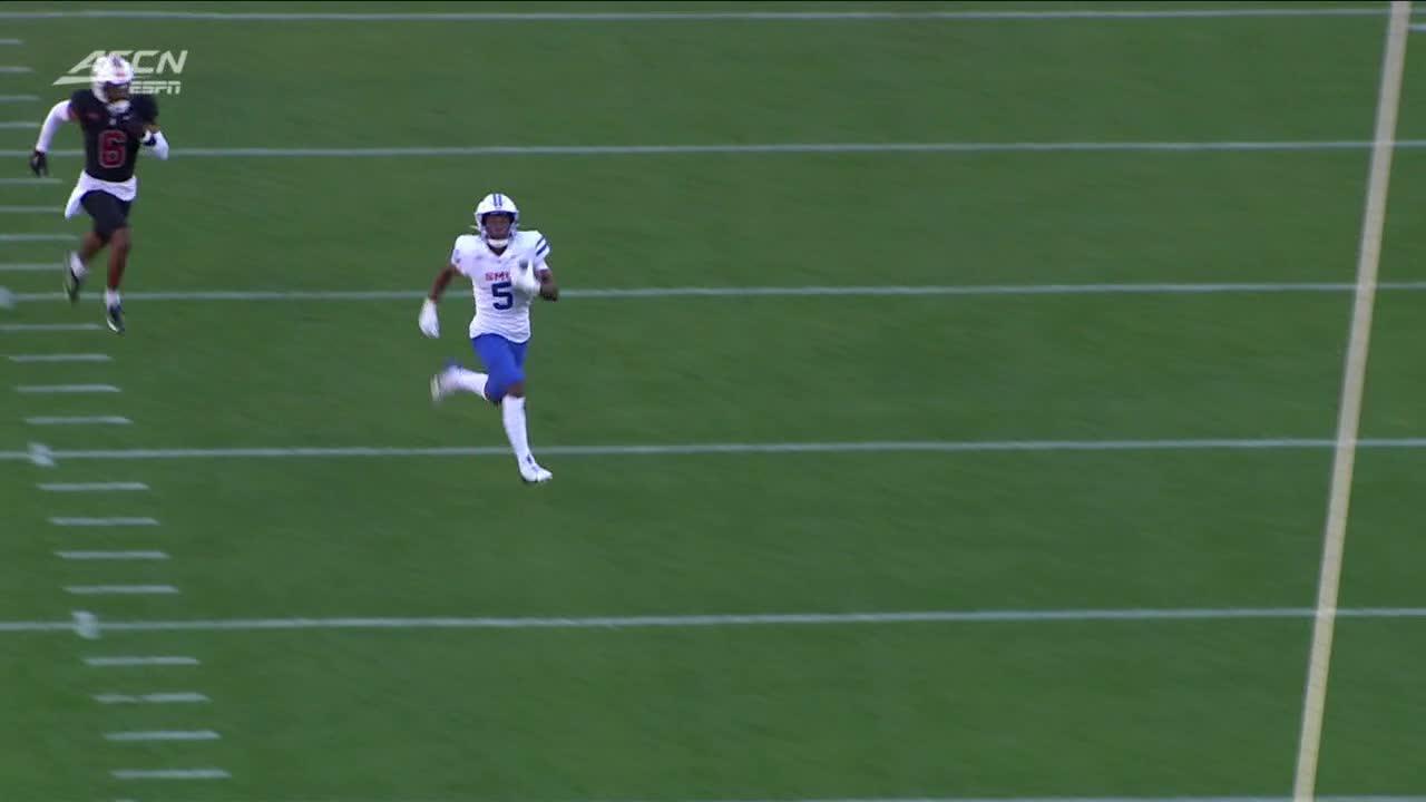 Moochie Dixon hauls in 87-yard TD for SMU