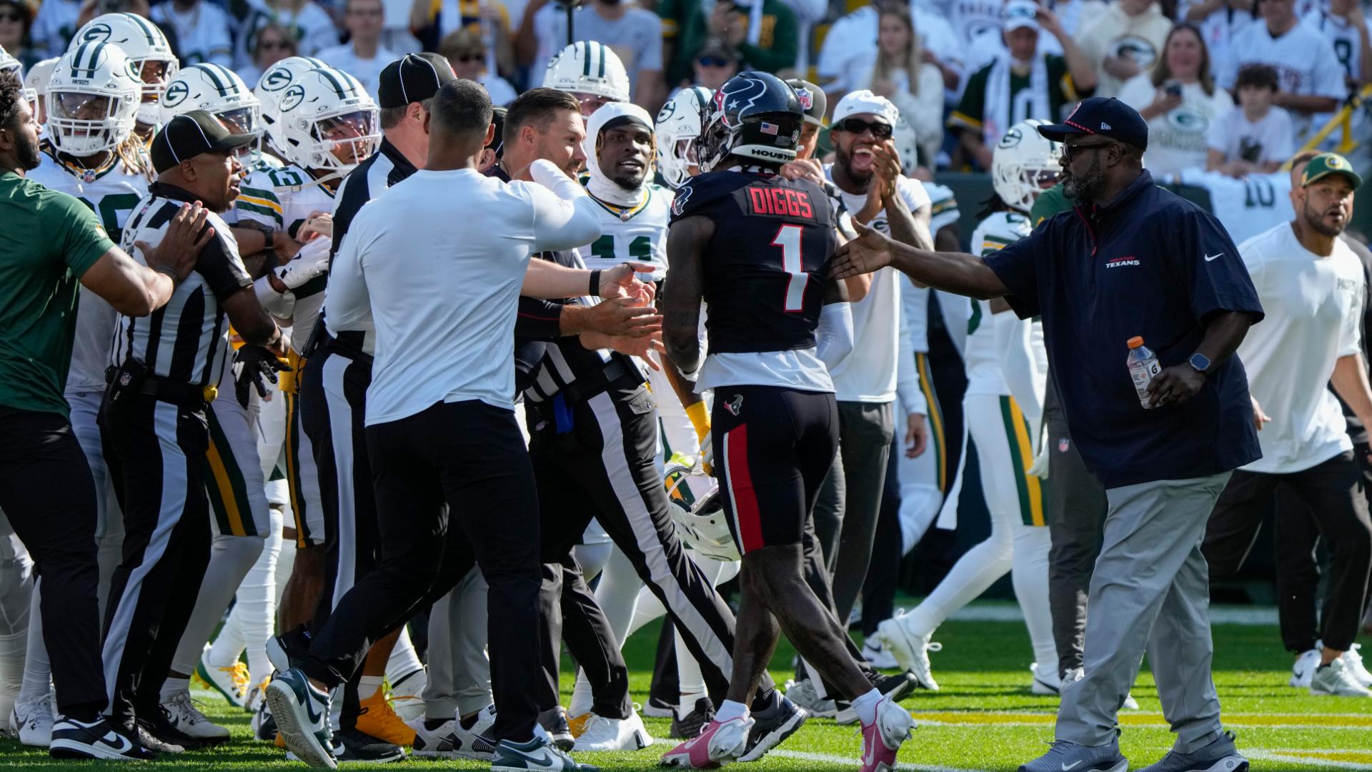 Stefon Diggs, Jaire Alexander get into pregame scuffle