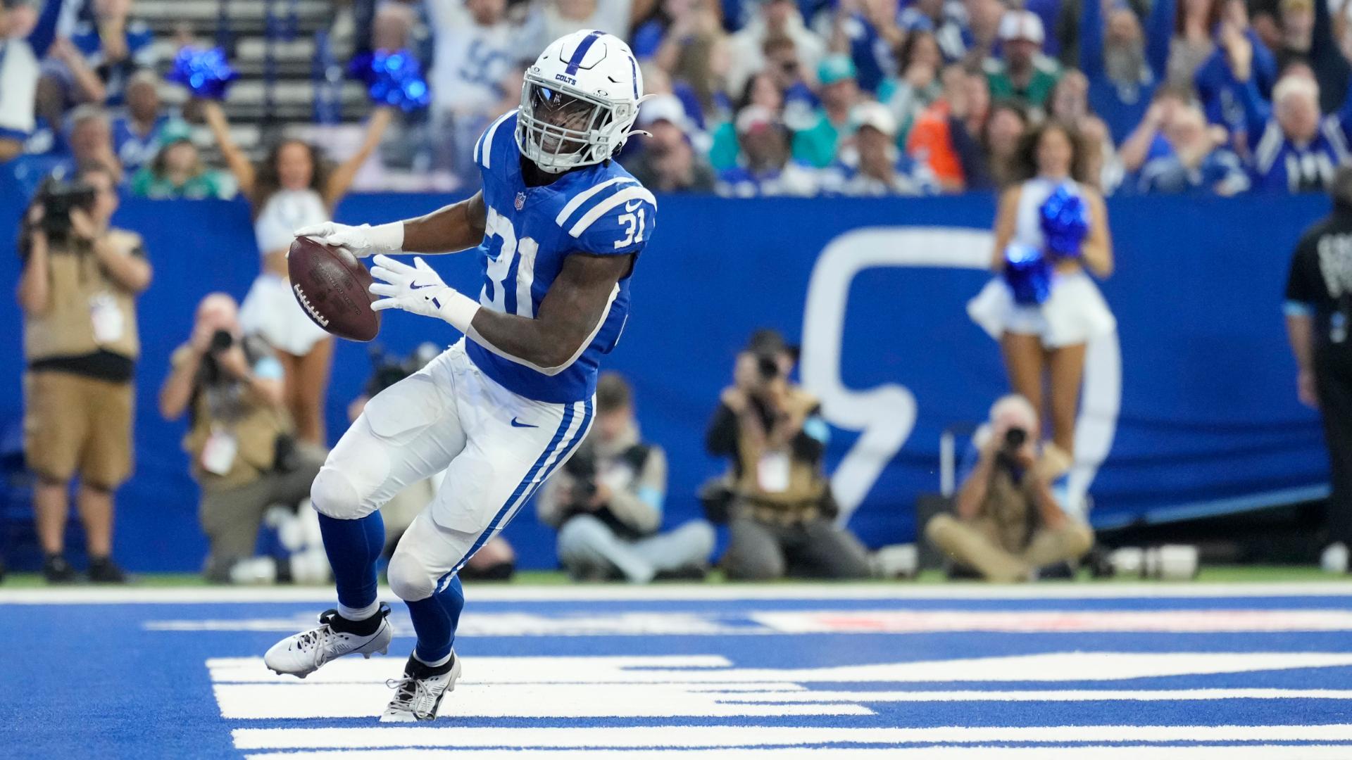 Segun Olubi's fumble recovery sets up Tyler Goodson's first NFL TD for Colts