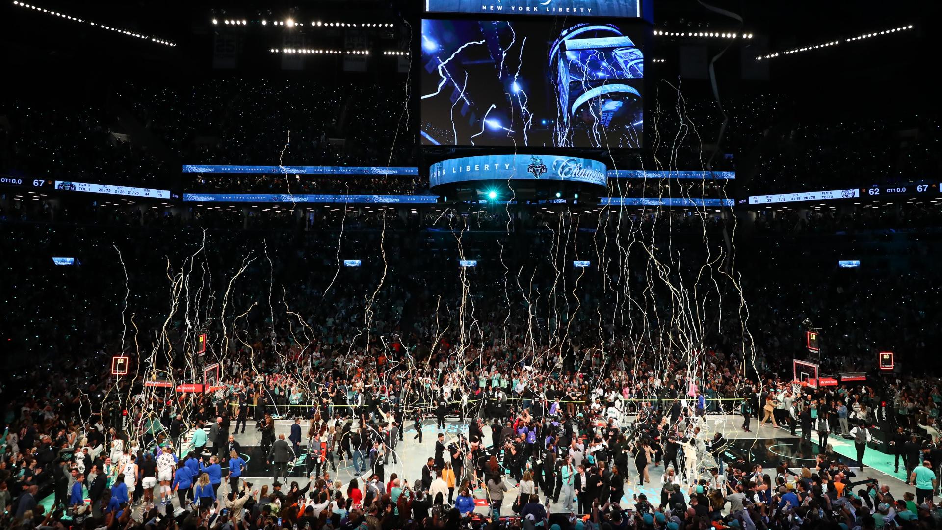 Liberty celebrate after sealing first title in franchise history