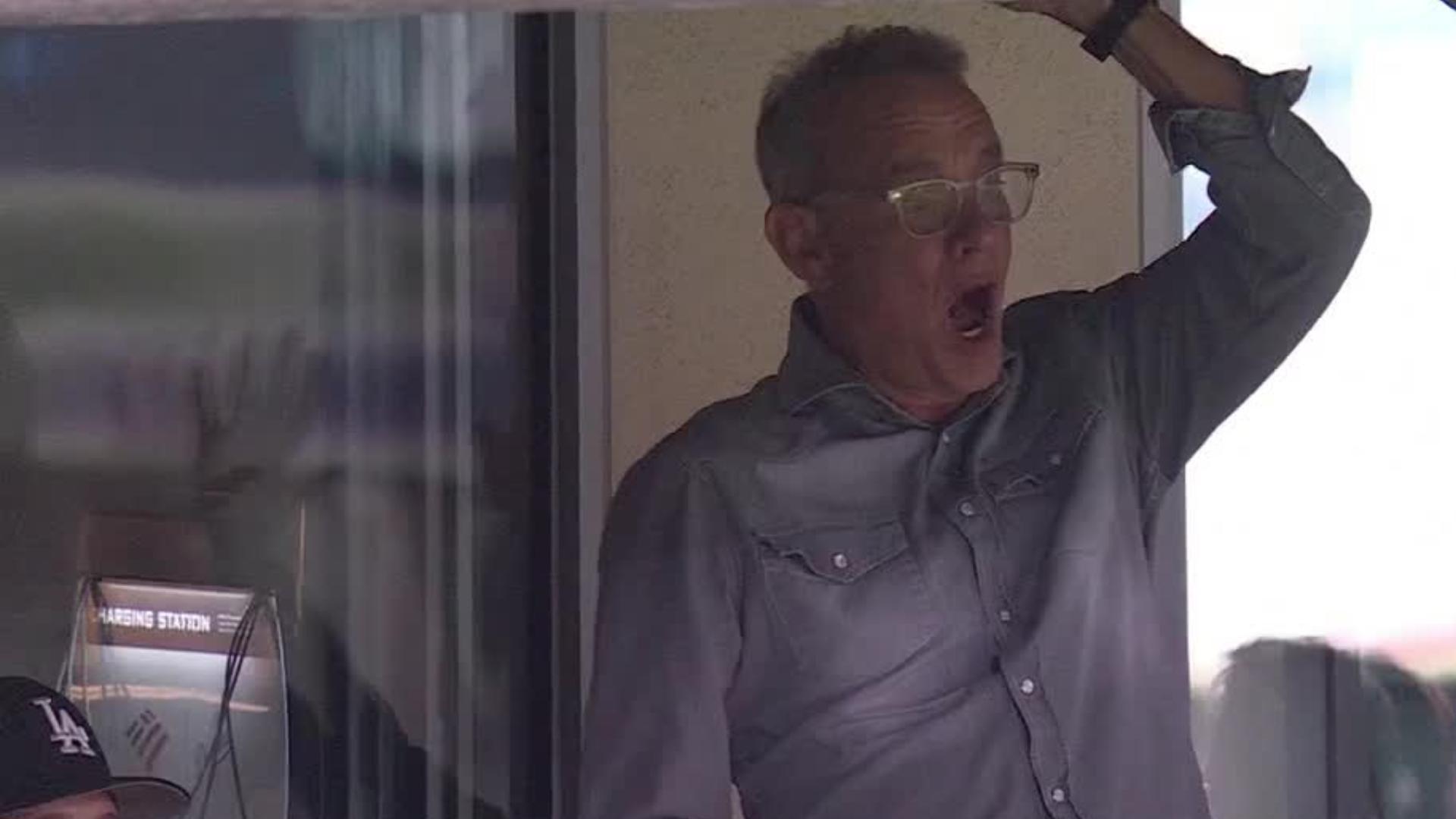 Tom Hanks fired up after Hudson fans Lindor