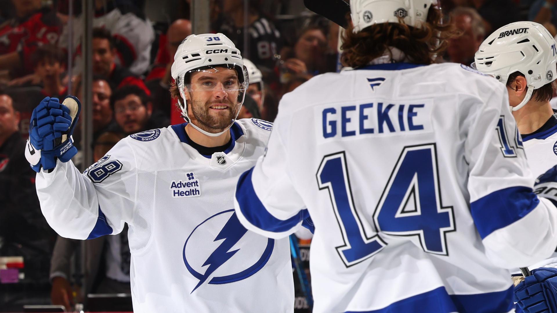 Brandon Hagel notches rare natural hat trick for Lightning