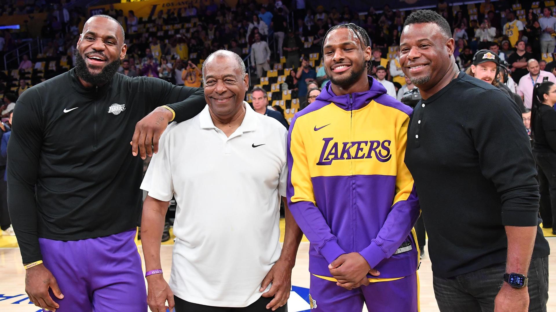 LeBron and Bronny meet the Griffeys