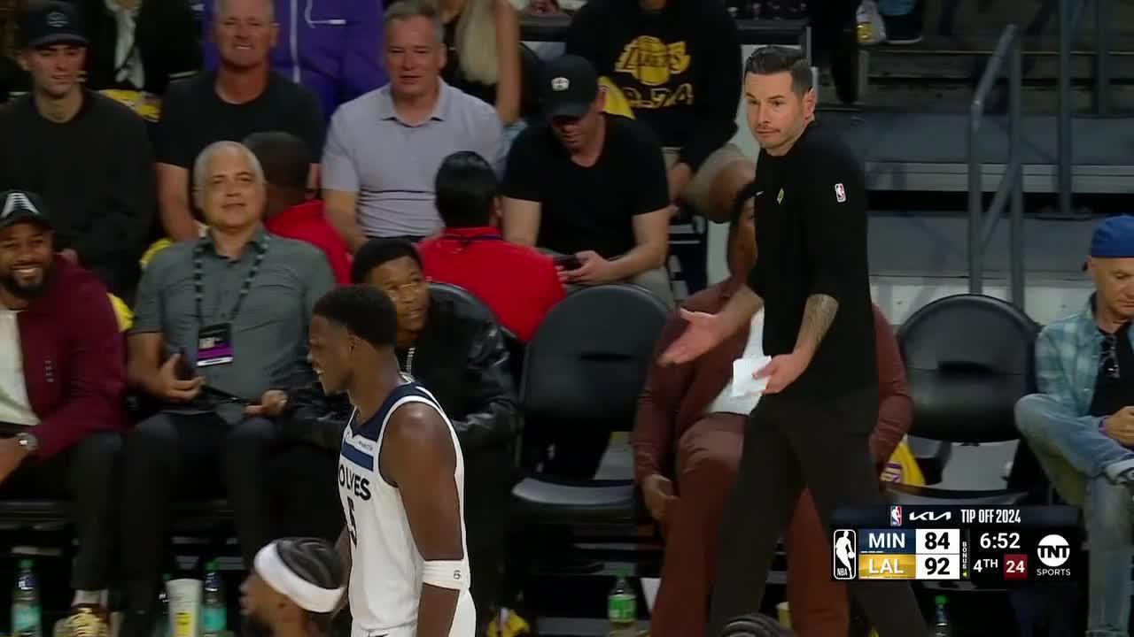 Ant and JJ Redick argue over the legality of Edwards' footwork