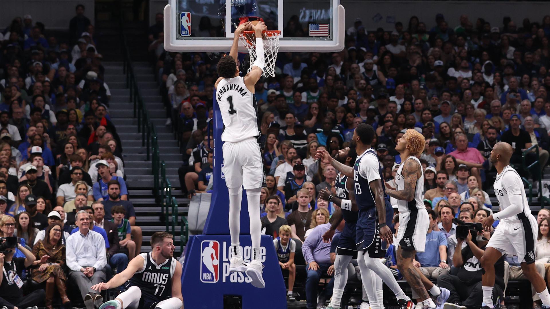 CP3 dimes Wemby on alley-oop slam for Spurs