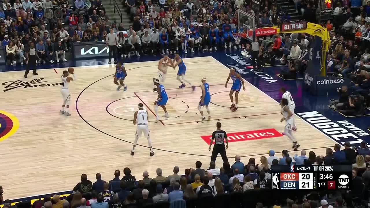 Westbrook's first shot as a Nugget is an airball 3