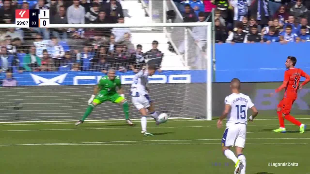 Diego Garcia finds the back of the net for Leganés