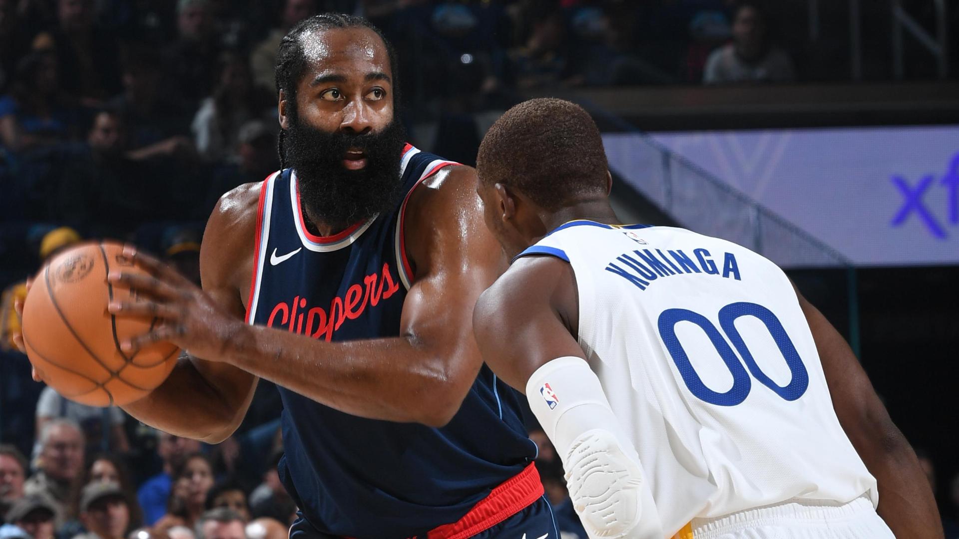 James Harden swings a pass to ... a ref?