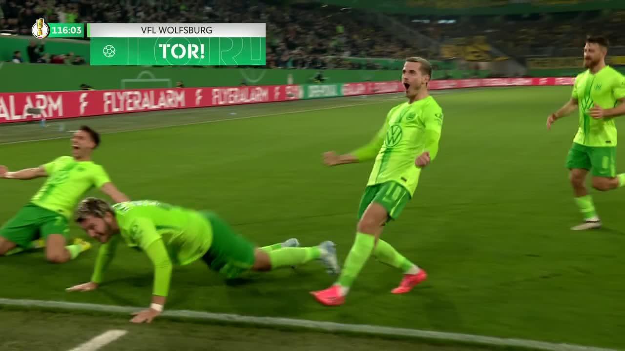 Wolfsburg's Jonas Wind buries late goal to best Dortmund