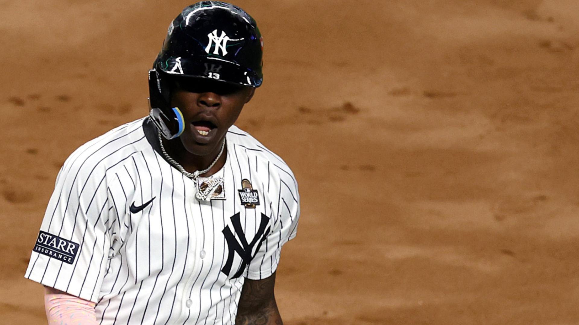 Jazz Chisholm hypes Yankees' dugout after no-doubt homer