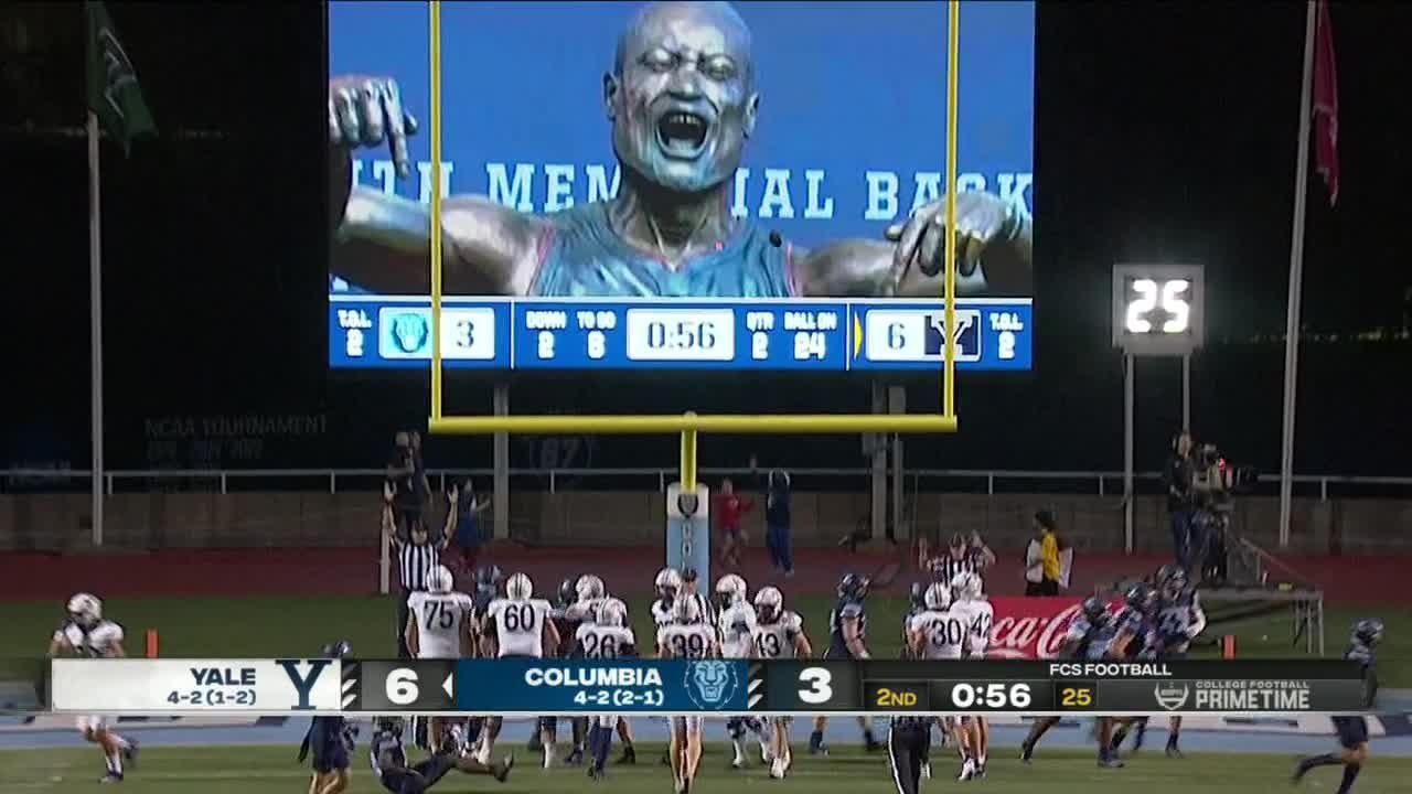 Columbia uses Dwyane Wade statue on jumbotron to distract Yale kicker