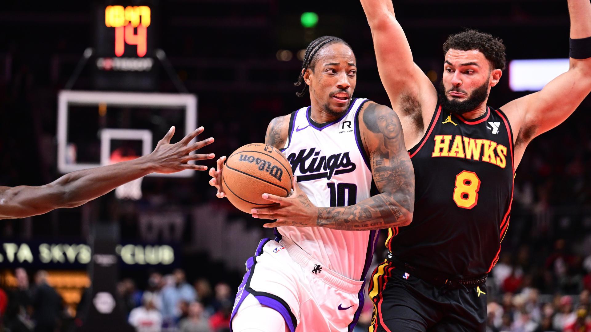 Fox, DeRozan heat up in Kings' victory vs. Hawks