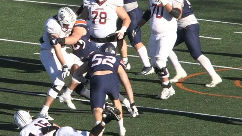 Lafayette lineman rolls ball to defense for fumble on wild play