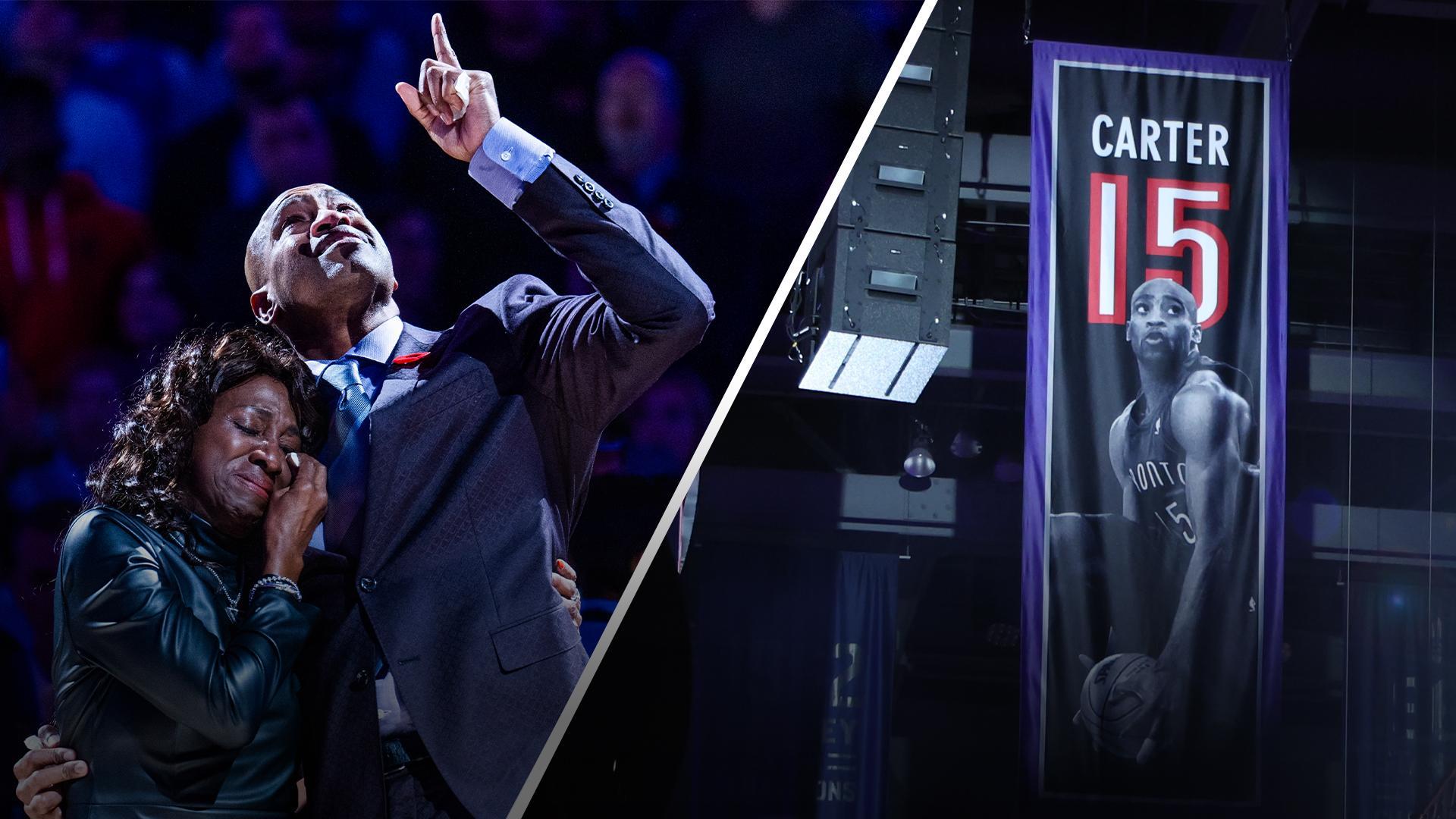 Raptors honor Vince Carter with emotional jersey retirement ceremony