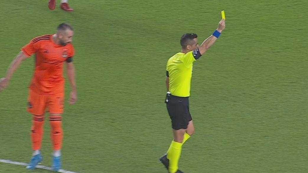 Hector Herrera sent off for spitting near referee