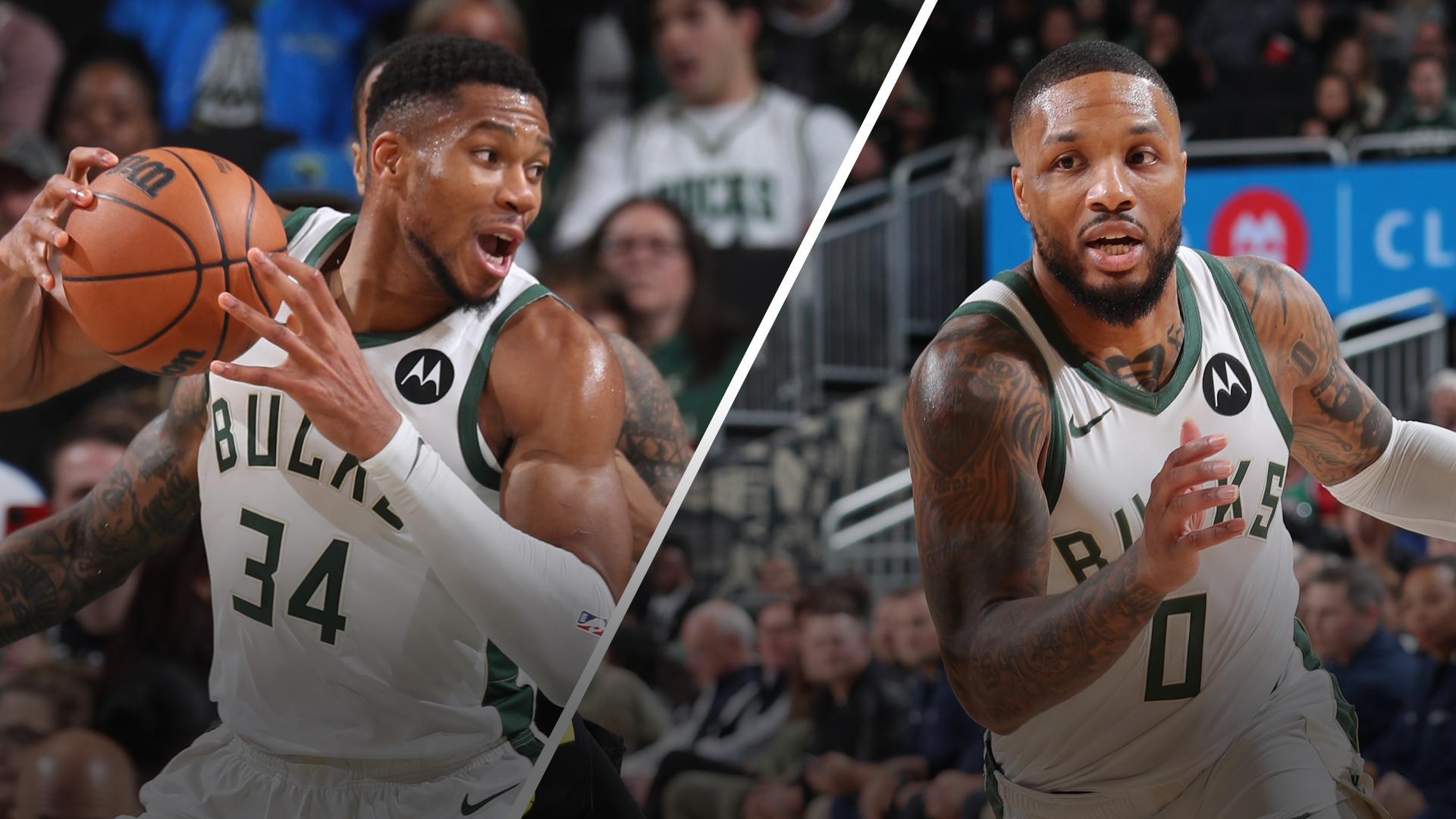 Giannis, Dame combine for 65 points to snap Bucks' 6-game skid