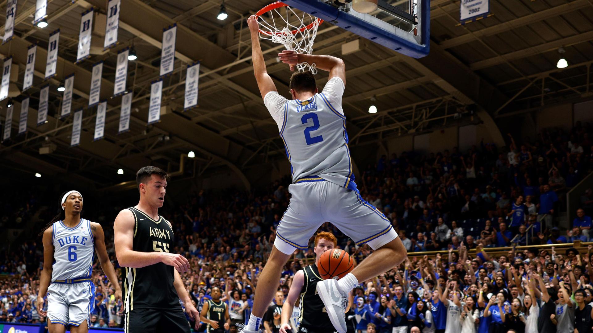 Cooper Flagg throws down alley-oop slam for Duke