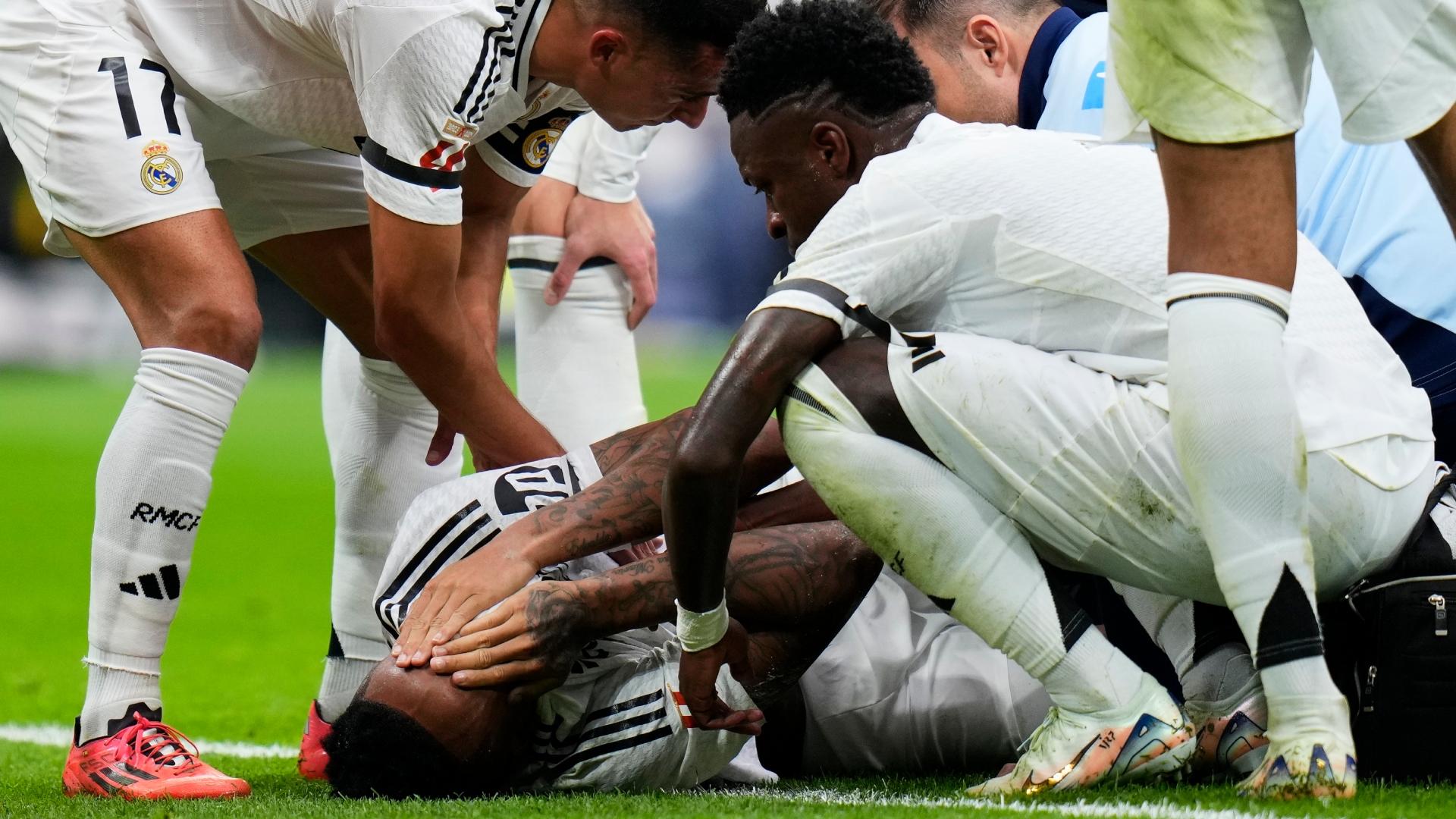 Éder Militão stretchered off in tears with knee injury for Real Madrid