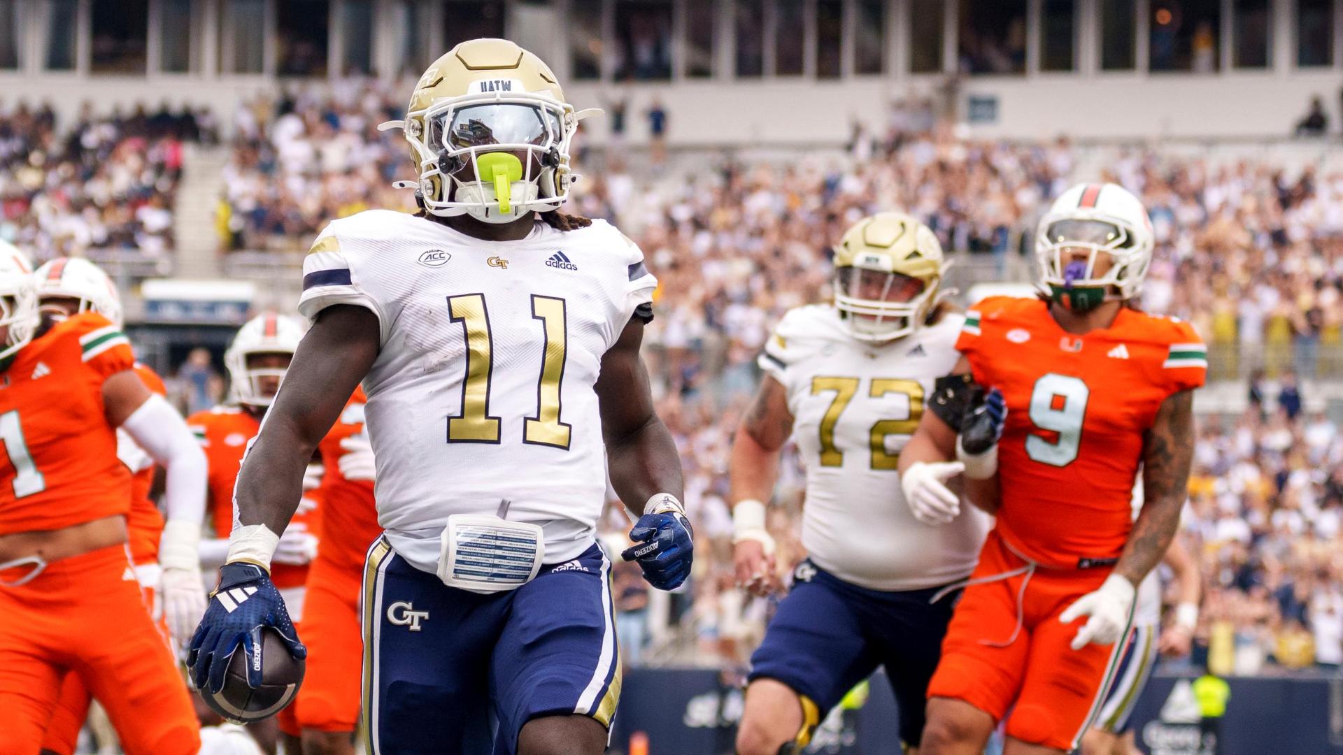 Jamal Haynes puts Georgia Tech up early with a TD