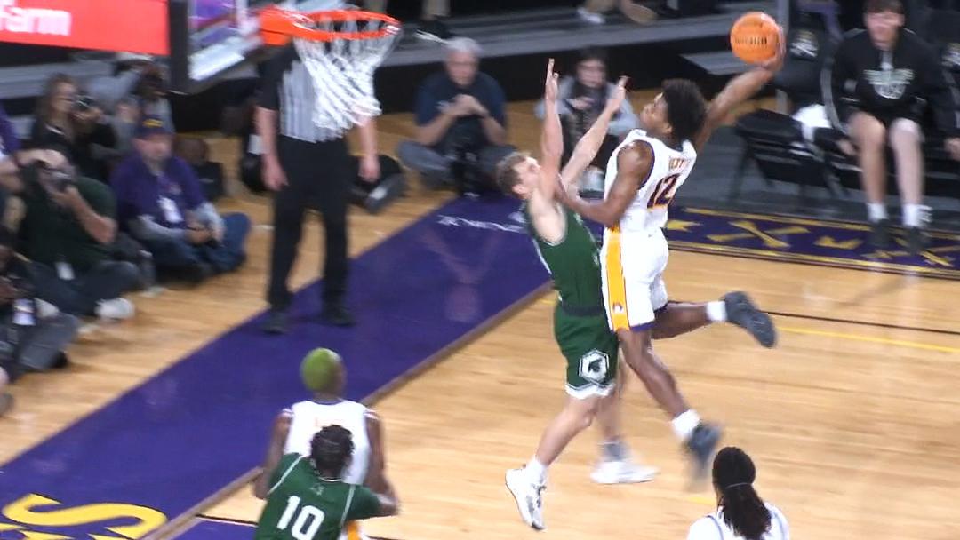 East Carolina's Jordan Riley reaches back for spectacular poster jam