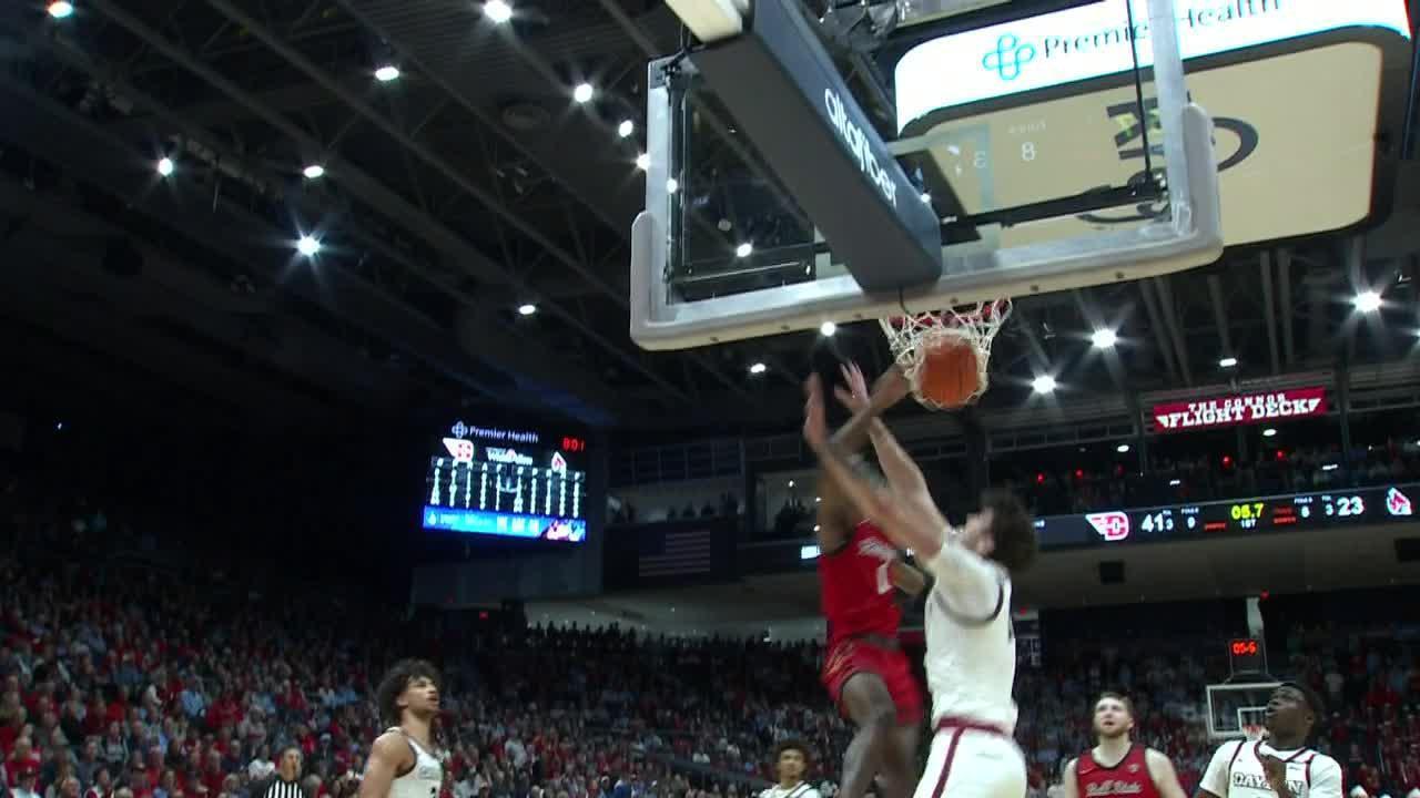 Ball State's Jermahri Hill obliterates the rim on this poster dunk