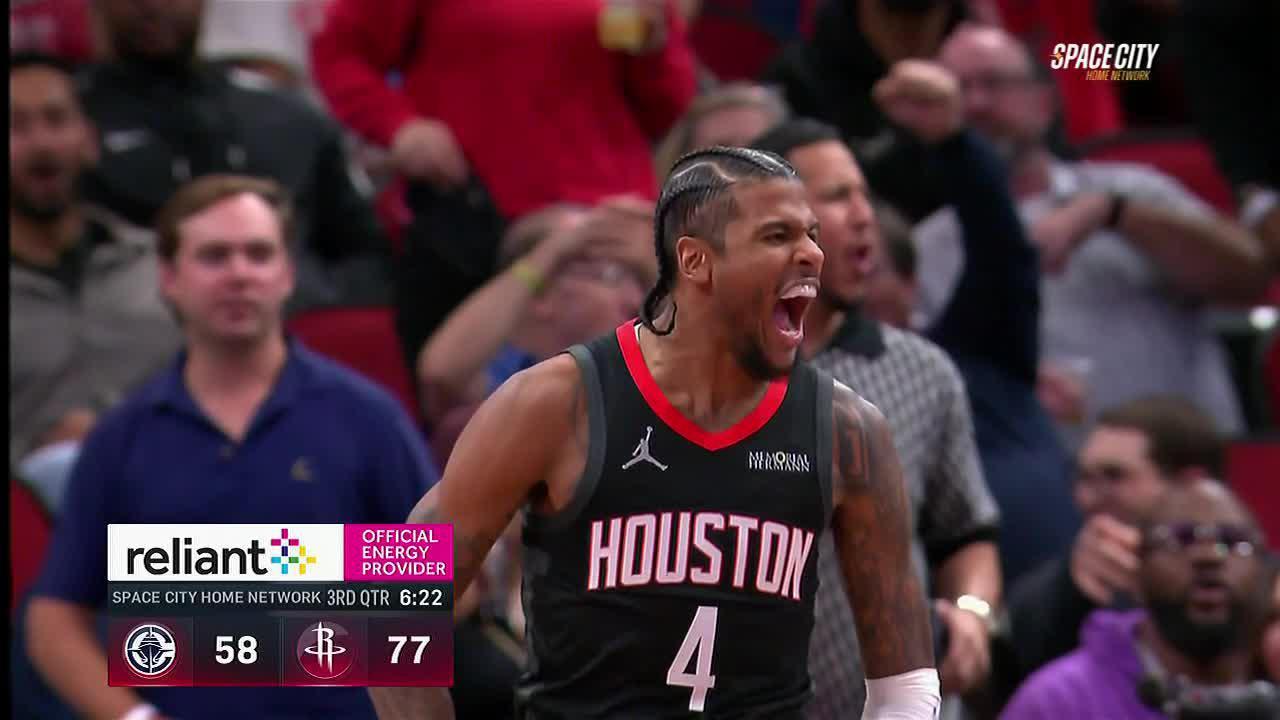 Jalen Green's alley-oop finish has Houston fans amped