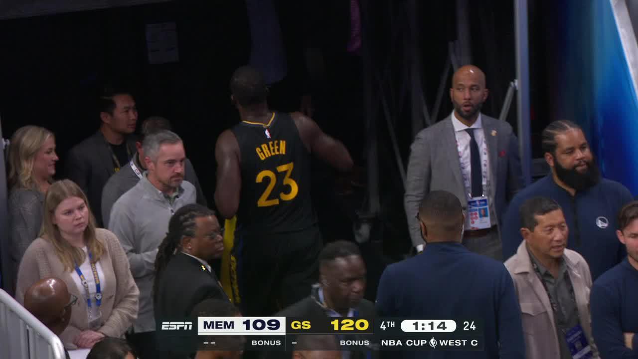 Draymond tossed after back-to-back late techs