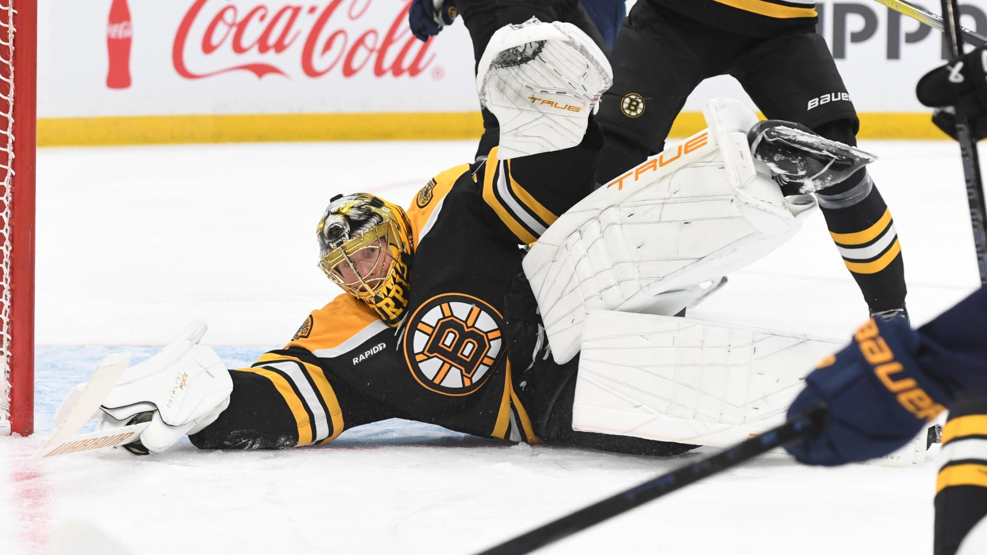 Joonas Korpisalo comes up with a big save vs. the Blues