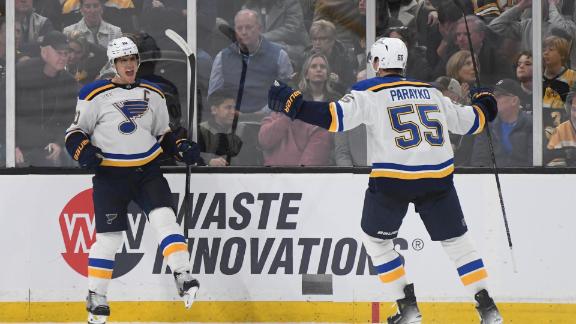 Blues win it in OT on a Brayden Schenn goal